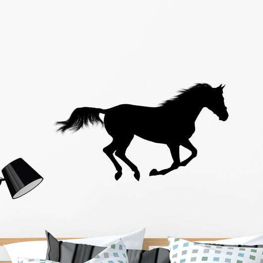 Silhouette Galloping Stallion Wall Decal