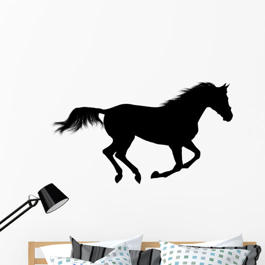 Silhouette Galloping Stallion Wall Decal