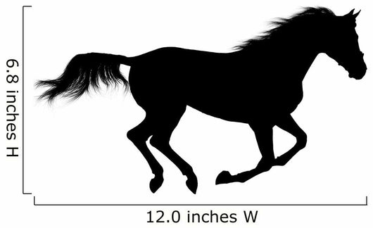 Silhouette Galloping Stallion Wall Decal