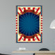 Beautiful Bue Red White Wall Decal