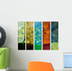 Old Abstract Seasons Tree Wall Decal