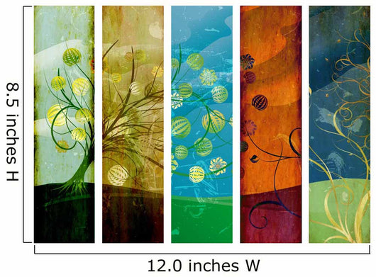 Old Abstract Seasons Tree Wall Decal