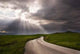 Road Crosses Prairie Covered Wall Decal