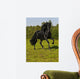 Free Black Horse Runs Wall Decal