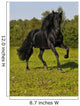 Free Black Horse Runs Wall Decal