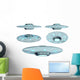 Vintage Ugo Space Ships Wall Decal Sticker Set