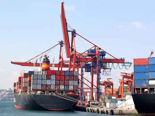 Fully Loaded Container Ship Wall Decal