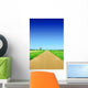 Straight Road and Blue Wall Decal