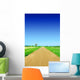 Straight Road and Blue Wall Decal
