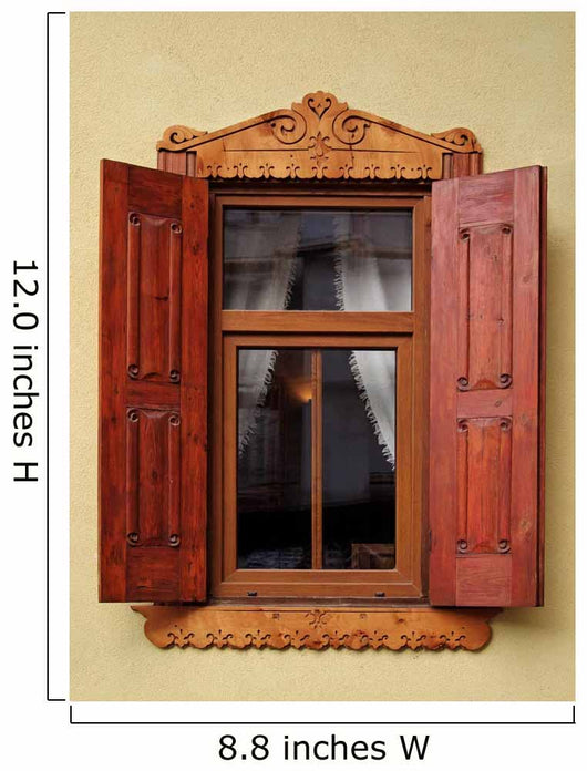 Stylish Window with Shutters Wall Decal
