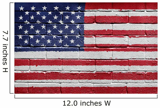 Flag USA Painted onto Wall Decal