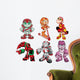 Six Robot Kids Wall Decal Sticker Set