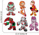 Six Robot Kids Wall Decal Sticker Set