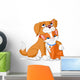 Cute Dog Hugging Cat Wall Decal