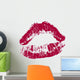 Red Kissing Lips Wall Decal