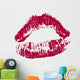Red Kissing Lips Wall Decal
