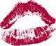 Red Kissing Lips Wall Decal