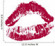 Red Kissing Lips Wall Decal
