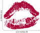 Red Kissing Lips Wall Decal