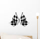 crossed checkered flags Wall Decal