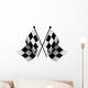 crossed checkered flags Wall Decal