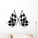 crossed checkered flags Wall Decal