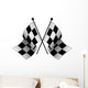 crossed checkered flags Wall Decal