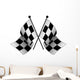 crossed checkered flags Wall Decal