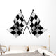 crossed checkered flags Wall Decal