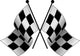 crossed checkered flags Wall Decal