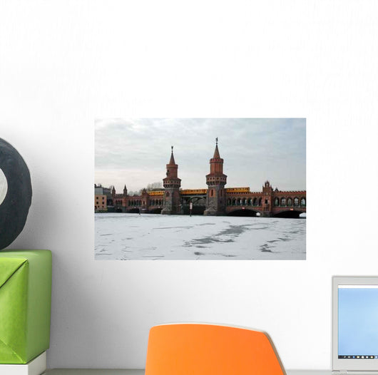 Berlin Oberbaumbr Cke Winter Wall Decal