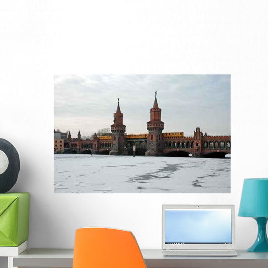 Berlin Oberbaumbr Cke Winter Wall Decal