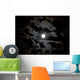 Full Moon and Clouds Wall Decal Design 1