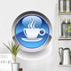 Coffee Break Glossy Icon Wall Decal
