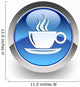 Coffee Break Glossy Icon Wall Decal