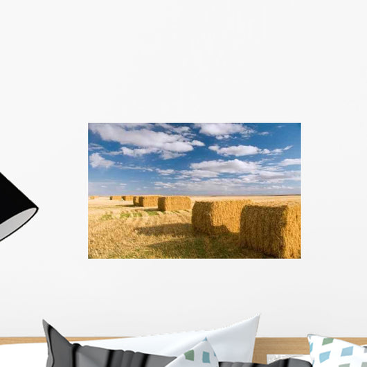 Square Hay Bales Wall Decal