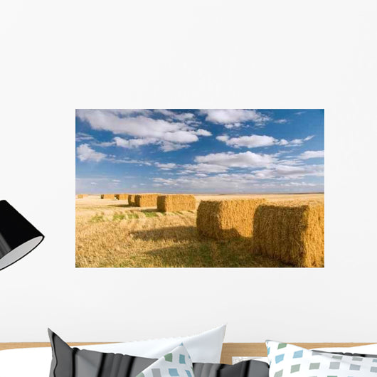 Square Hay Bales Wall Decal