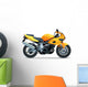 Yellow Motorcycle Wall Decal