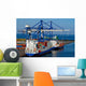 Container Ship and Loading Wall Decal