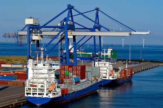 Container Ship and Loading Wall Decal