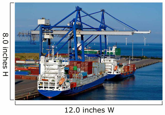 Container Ship and Loading Wall Decal