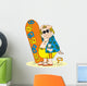 Surfer Pig Wall Decal
