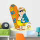 Surfer Pig Wall Decal