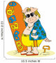 Surfer Pig Wall Decal
