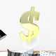 Golden Dollar Sign Wall Decal