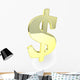 Golden Dollar Sign Wall Decal