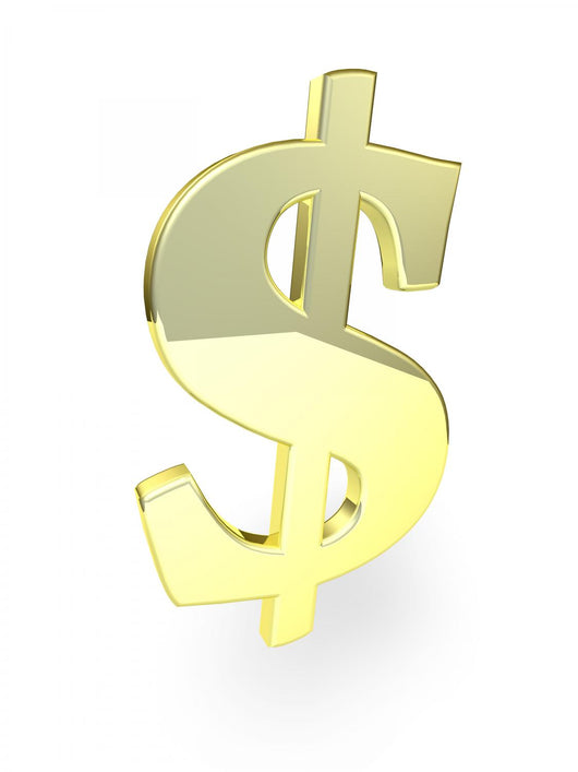 Golden Dollar Sign Wall Decal