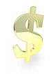 Golden Dollar Sign Wall Decal