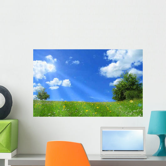 Flowery Landscape Wall Decal