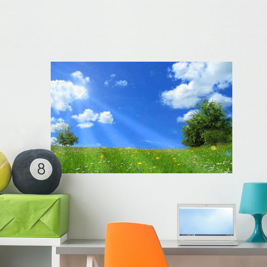 Flowery Landscape Wall Decal